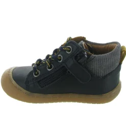 pre marche du 16 au 23 - Semelle souple - bebe garcon - Cuir - Bleu Marine - Bellamy