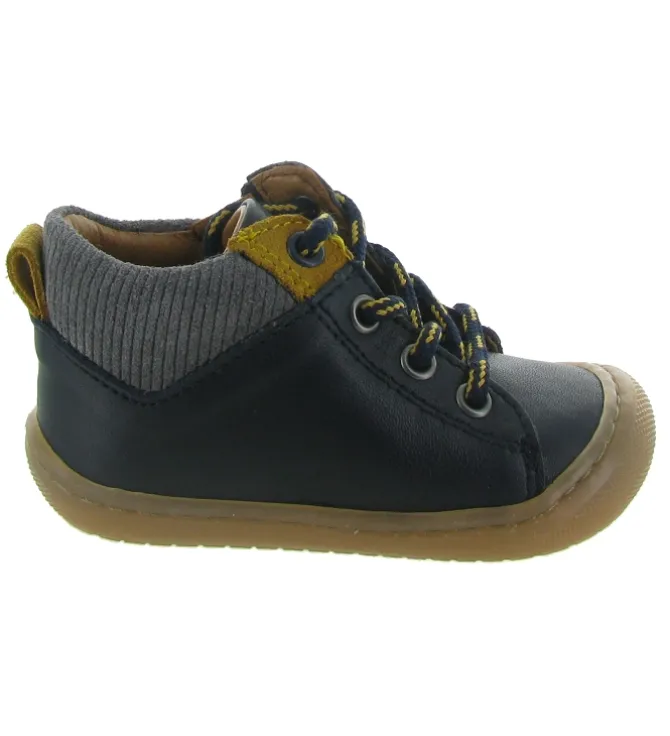 pre marche du 16 au 23 - Semelle souple - bebe garcon - Cuir - Bleu Marine - Bellamy