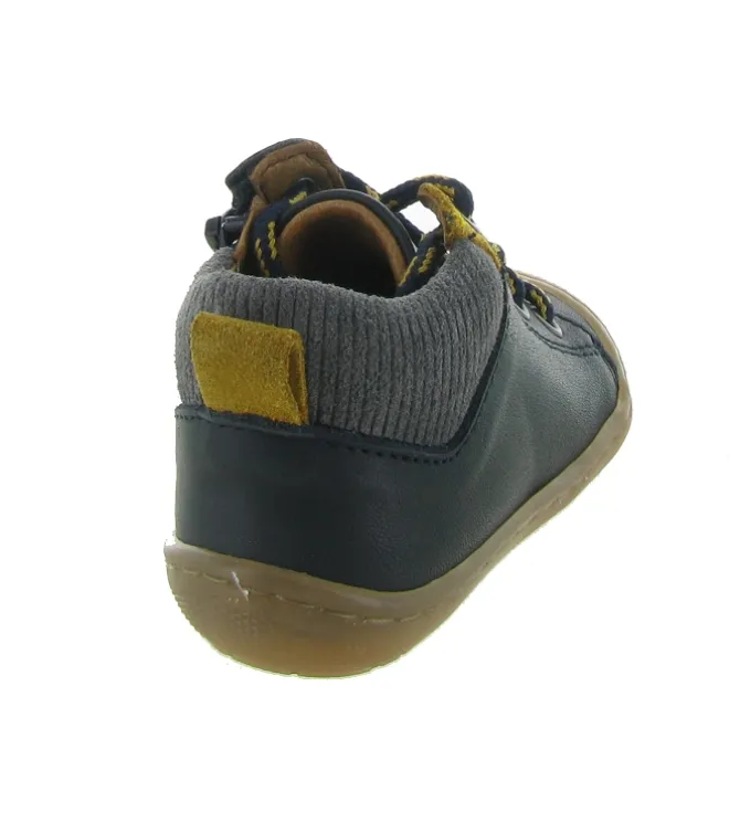 pre marche du 16 au 23 - Semelle souple - bebe garcon - Cuir - Bleu Marine - Bellamy