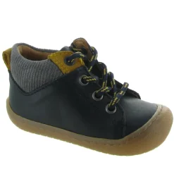pre marche du 16 au 23 - Semelle souple - bebe garcon - Cuir - Bleu Marine - Bellamy