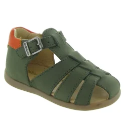 pre marche du 16 au 23 - Semelle souple - bebe garcon - Cuir - Vert - Babybotte