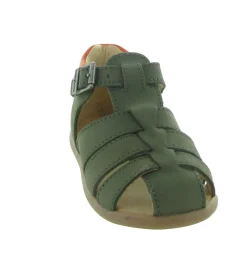 pre marche du 16 au 23 - Semelle souple - bebe garcon - Cuir - Vert - Babybotte