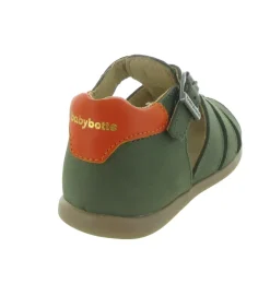 pre marche du 16 au 23 - Semelle souple - bebe garcon - Cuir - Vert - Babybotte