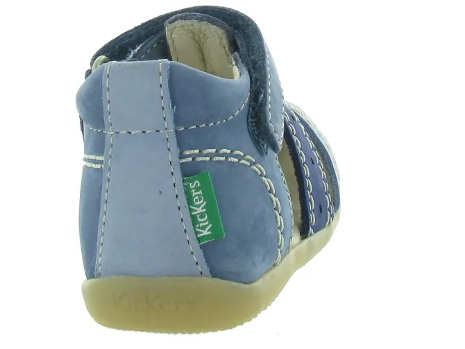 pre marche du 16 au 23 - Semelle souple - bebe garcon - Nubuck - Bleu - Kickers