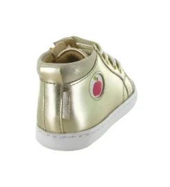 pre marche du 16 au 23 - Semelle souple - bebe fille - Nubuck - Or - Shoo pom