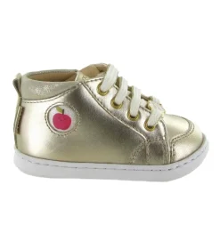 pre marche du 16 au 23 - Semelle souple - bebe fille - Nubuck - Or - Shoo pom