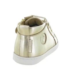 pre marche du 16 au 23 - Semelle souple - bebe fille - Cuir laminé - Or - Shoo pom