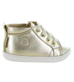 pre marche du 16 au 23 - Semelle souple - bebe fille - Cuir laminé - Or - Shoo pom