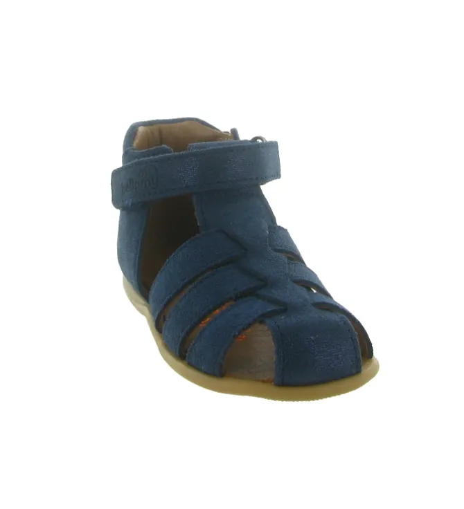 pre marche du 16 au 23 - Semelle souple - bebe fille - Cuir - Bleu - Bellamy