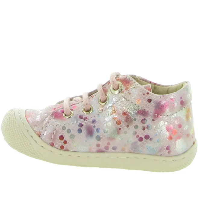 pre marche du 16 au 23 - Semelle souple - bebe fille - Cuir laminé - Multicolor - Naturino