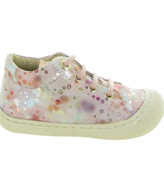 pre marche du 16 au 23 - Semelle souple - bebe fille - Cuir laminé - Multicolor - Naturino