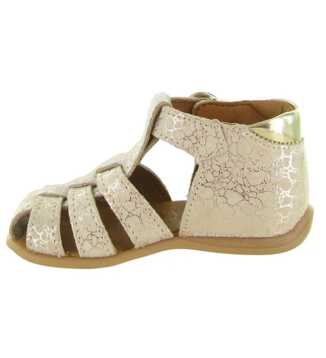 pre marche du 16 au 23 - Semelle souple - bebe fille - Cuir laminé - Beige - Bellamy