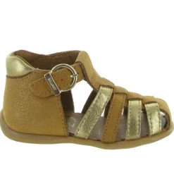 pre marche du 16 au 23 - Semelle souple - bebe fille - Cuir laminé - Camel - Bellamy
