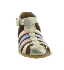 pre marche du 16 au 23 - Semelle souple - bebe fille - Cuir laminé - Or - Bellamy