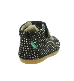 pre marche du 16 au 23 - Semelle souple - bebe fille - Cuir - Noir - Kickers