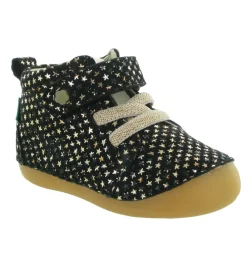 pre marche du 16 au 23 - Semelle souple - bebe fille - Cuir - Noir - Kickers