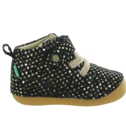 pre marche du 16 au 23 - Semelle souple - bebe fille - Cuir - Noir - Kickers