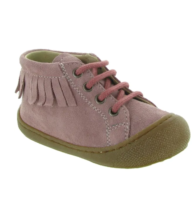 pre marche du 16 au 23 - Semelle souple - bebe fille - Cuir - Rose - Naturino