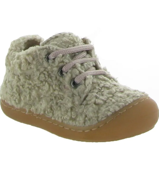 pre marche du 16 au 23 - Semelle souple - bebe fille - Cuir - Gris - Golosinas