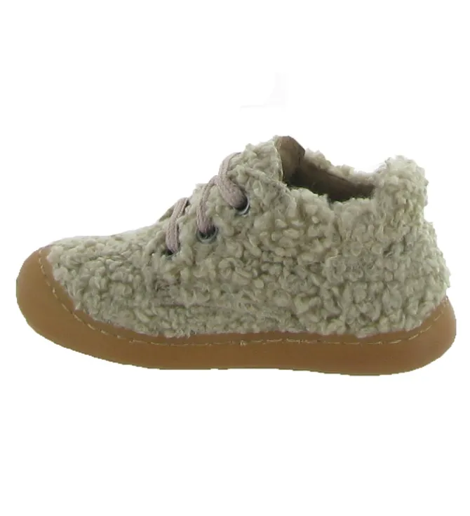 pre marche du 16 au 23 - Semelle souple - bebe fille - Cuir - Gris - Golosinas