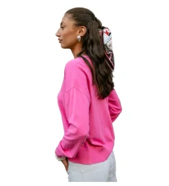 pull - MANCHE LONGUE - vetement femme - Coton - Rose - Freeman t.porter