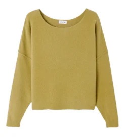 pull - MANCHE LONGUE - vetement femme - Coton - Vert - American vintage