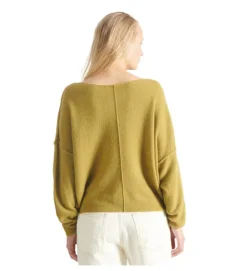 pull - MANCHE LONGUE - vetement femme - Coton - Vert - American vintage