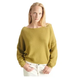pull - MANCHE LONGUE - vetement femme - Coton - Vert - American vintage
