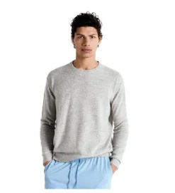 pull - MANCHE LONGUE - vetement homme - Cuir - Gris - American vintage