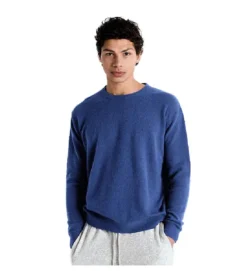 pull - MANCHE LONGUE - vetement homme - Cuir - Bleu - American vintage