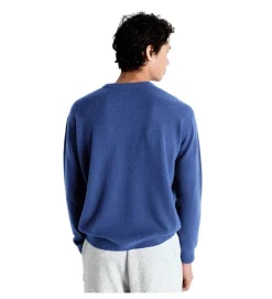 pull - MANCHE LONGUE - vetement homme - Cuir - Bleu - American vintage