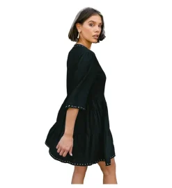 robe - COURTE - vetement femme - Coton - Noir - Freeman t.porter