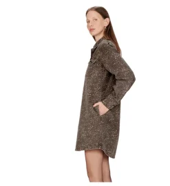 robe - COURTE - vetement femme - Coton - Kaki - Grace and mila
