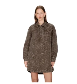 robe - COURTE - vetement femme - Coton - Kaki - Grace and mila