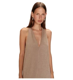 robe - LONGUE - vetement femme - Textile - Taupe - Grace and mila