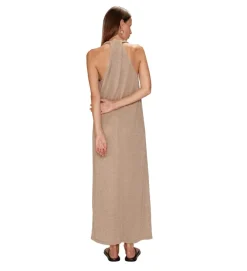 robe - LONGUE - vetement femme - Textile - Taupe - Grace and mila