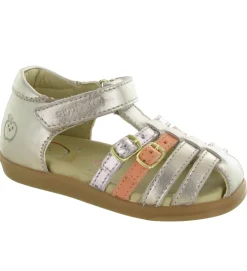 sandales et nu pieds - - bebe fille - Cuir - Or - Shoo pom