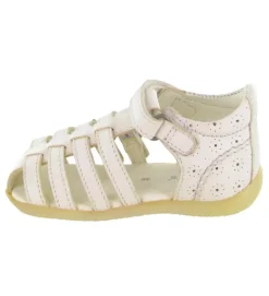 sandales et nu pieds - - bebe fille - Cuir - Beige - Kickers