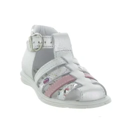 sandales et nu pieds - - bebe fille - Cuir - Argent - Bellamy