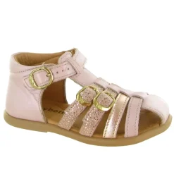sandales et nu pieds - - bebe fille - Cuir laminé - Rose - Babybotte