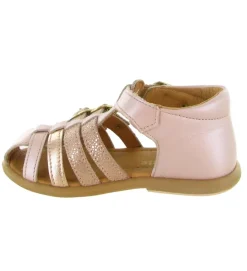 sandales et nu pieds - - bebe fille - Cuir laminé - Rose - Babybotte
