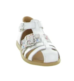 sandales et nu pieds - - bebe fille - Cuir laminé - Beige - Babybotte