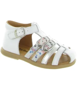 sandales et nu pieds - - bebe fille - Cuir laminé - Beige - Babybotte