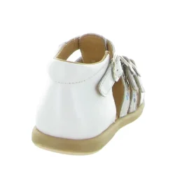 sandales et nu pieds - - bebe fille - Cuir laminé - Beige - Babybotte