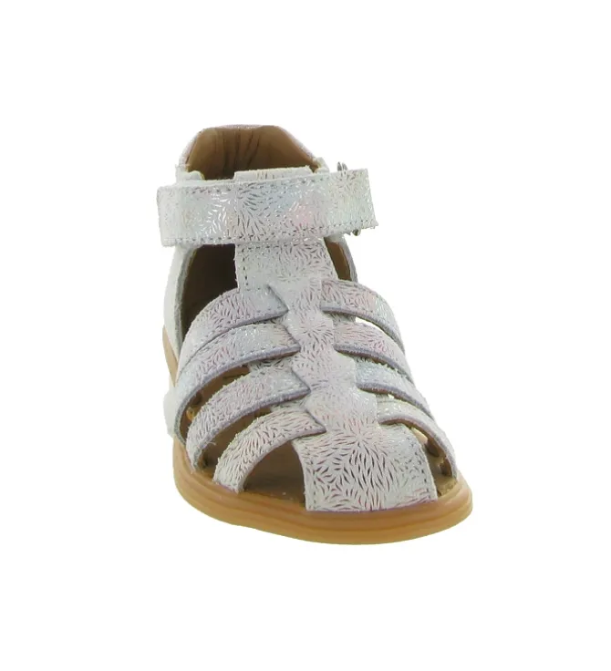 sandales et nu pieds - - bebe fille - Cuir laminé - Multicolor - Bellamy