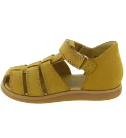 sandales et nu pieds - - bebe garcon - Nubuck - Marron - Shoo pom