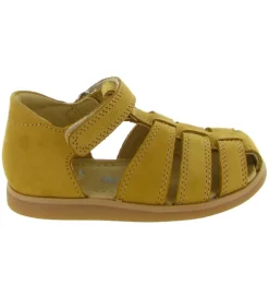 sandales et nu pieds - - bebe garcon - Nubuck - Marron - Shoo pom
