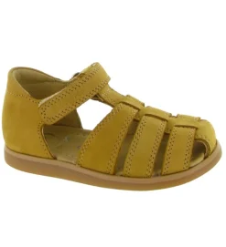 sandales et nu pieds - - bebe garcon - Nubuck - Marron - Shoo pom