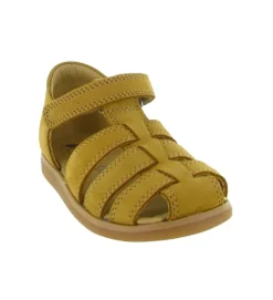 sandales et nu pieds - - bebe garcon - Nubuck - Marron - Shoo pom