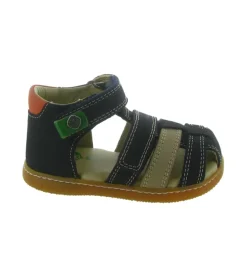 sandales et nu pieds - - bebe garcon - Toile - Bleu Marine - Kickers